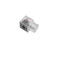 MENCOM SOLENOID VALVE CONNECTOR FORM A DIN 2+G 1/2" NPT THR FW LED/MOV, 120VAC/DC